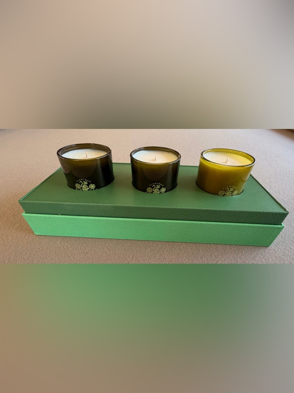 Flamingo Estate Mini Three Sisters Candle Set, iconic scents. Retail: $98 - Picture 6 of 8